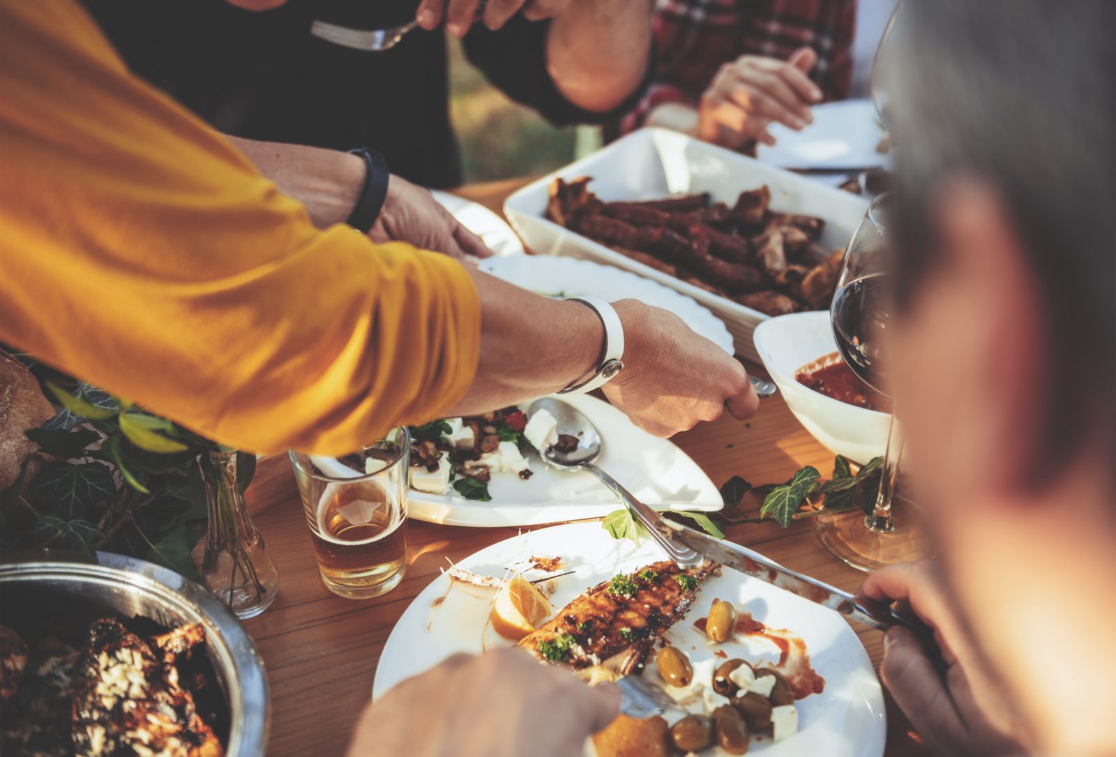 Image of people enjoying lunch together