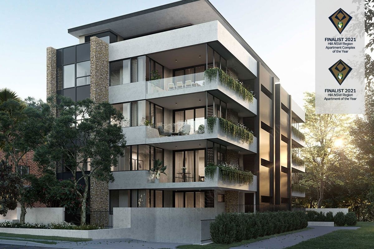 2021 Apartment complex of the year and Apartment of the year finalist, Omnia Cronulla by Bronxx